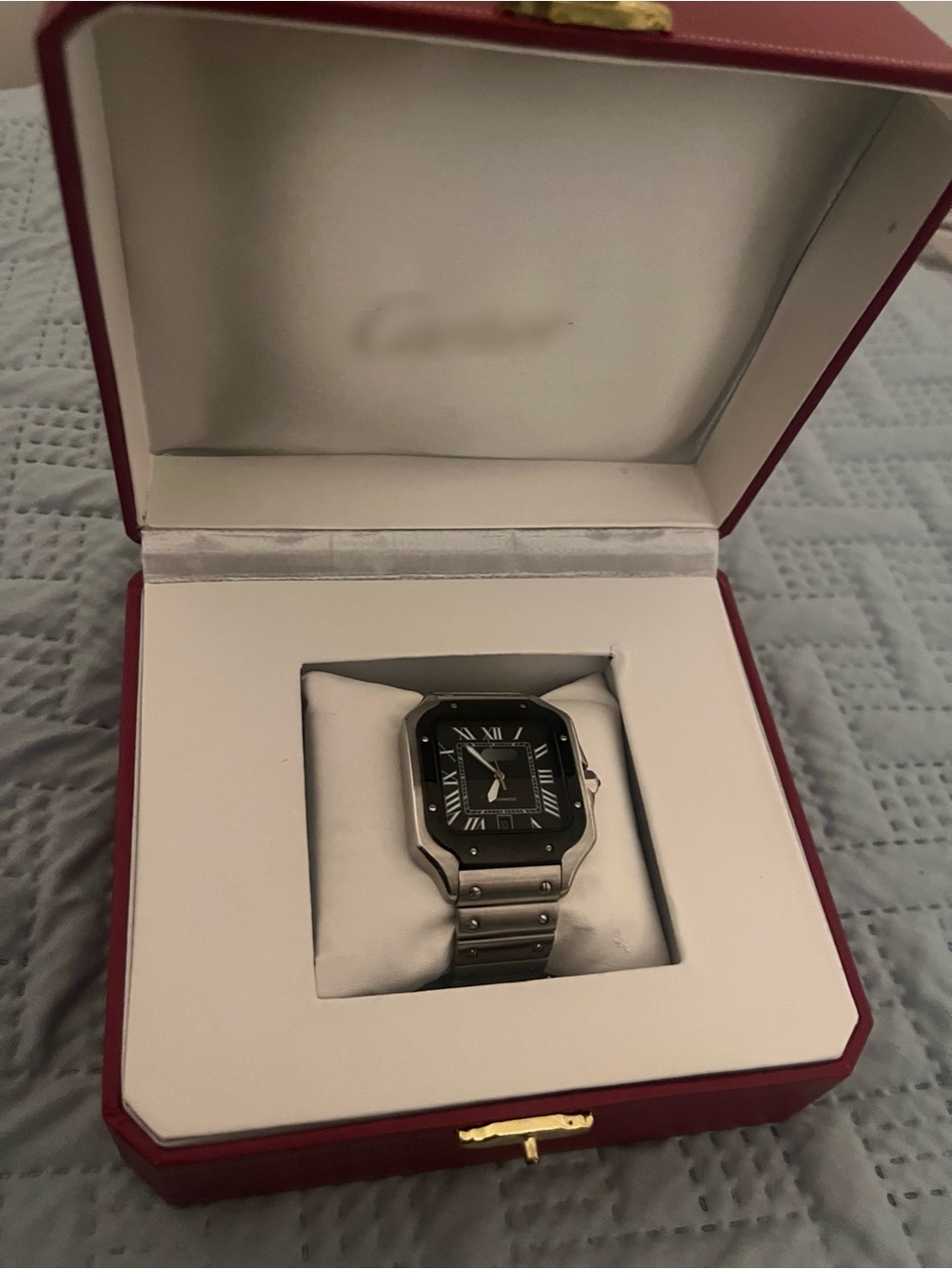 Men's Black Dial Stainless Steel Bracelet Watch